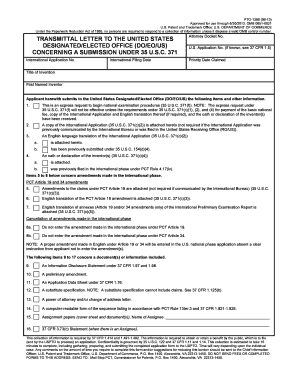 How to Fill Out Pto 1390  Form