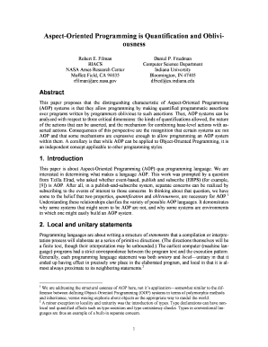 Aspect Oriented Programming is Quantification and Oblivi Ousness Ti Arc Nasa  Form