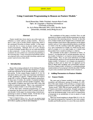 Using Constraint Programming to Reason on Feature Models Lsi Us  Form