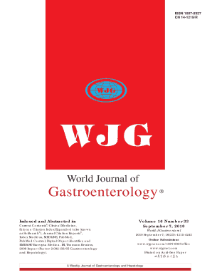 33 World Journal of Gastroenterology  Form