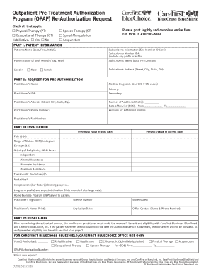  Carefirst Opap Form 2010-2023