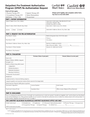  Carefirst Opap Form 2010-2024