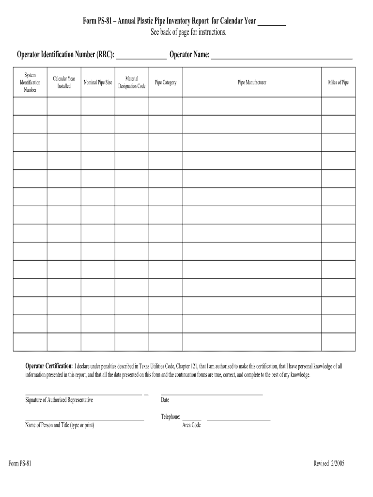  Form 81 Texas 2005-2024