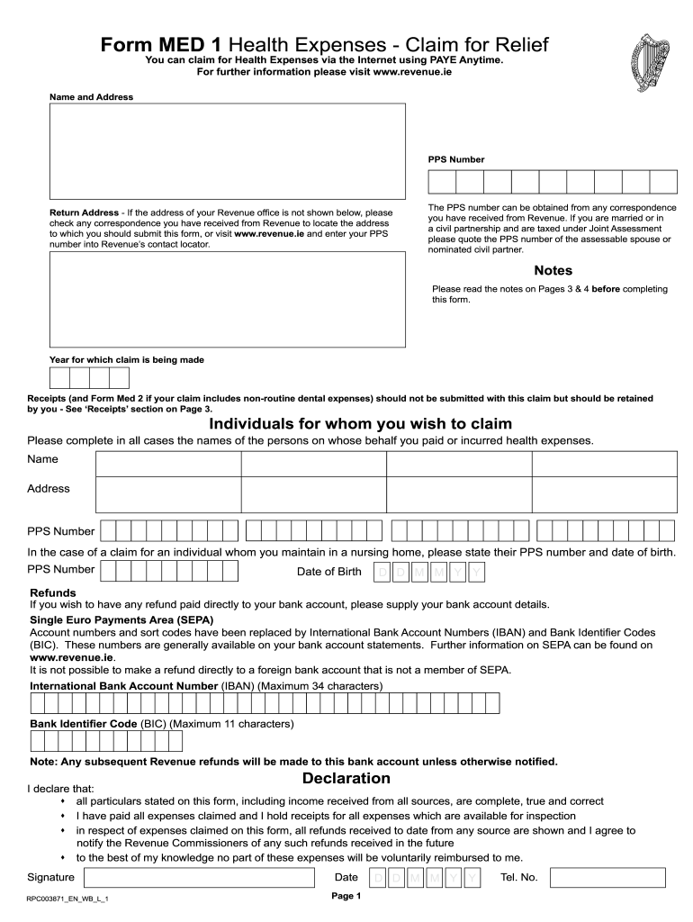 Med 1 Form