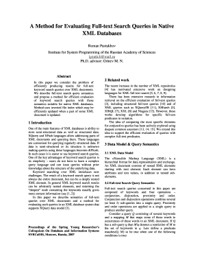 A Method for Evaluating Full Text Search Queries in Native XML Ceur Ws  Form