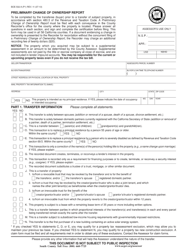  Boe 502 a P1 Rev 11 07 10 Form 2017