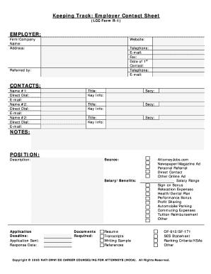 Forms for Keeping Track of Faxes