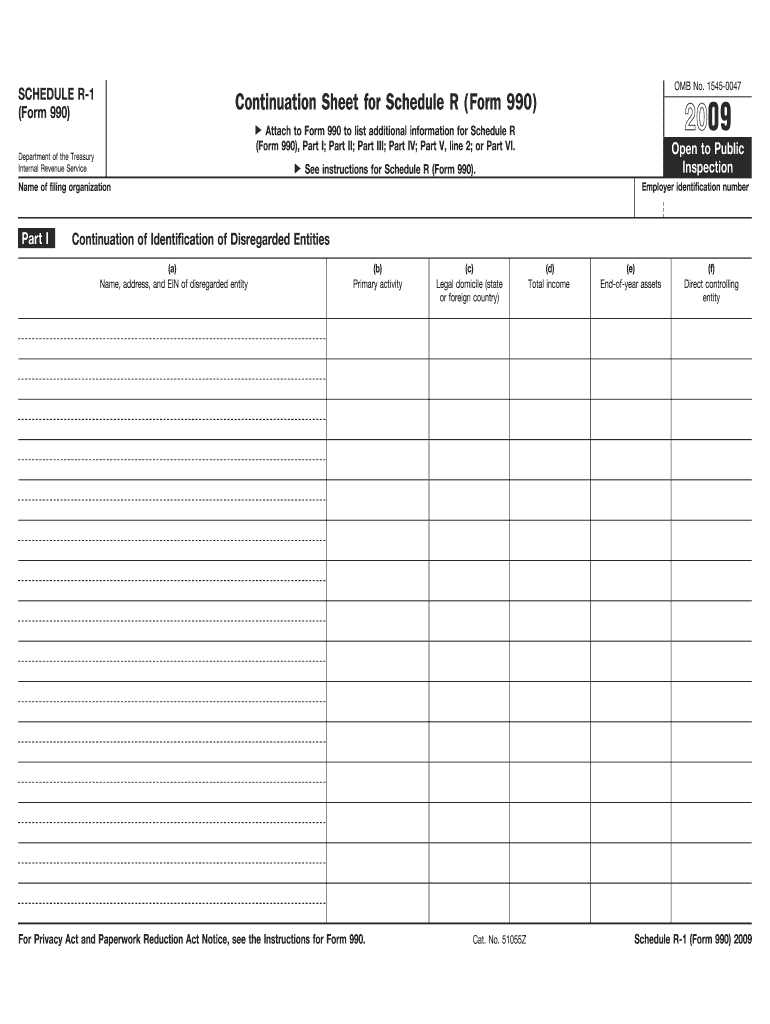 Form 990 Schedule R 1 Rev Irs