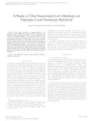 A Study of Thai Succession Law Ontology on Supreme Court Iaeng  Form