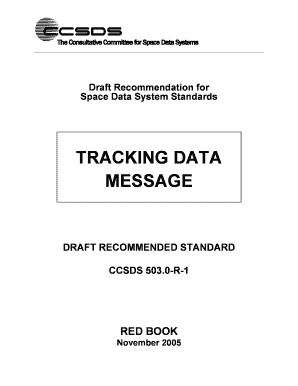Tracking Data Message Cwe Ccsds  Form