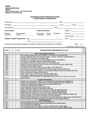 Generator Inspection Checklist Templates  Form