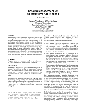 Session Management for Collaborative Applications Cc Gatech  Form