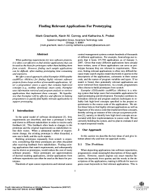 Finding Relevant Applications for Prototyping Cs Umd  Form