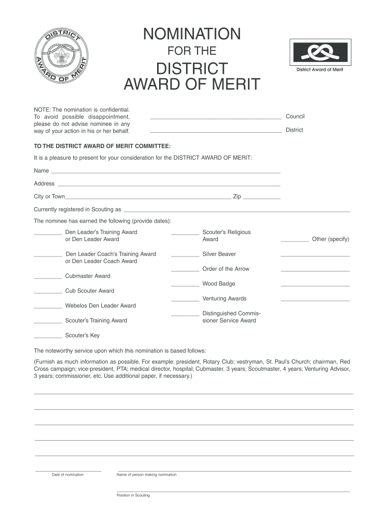  District Award of Merit 2002-2024