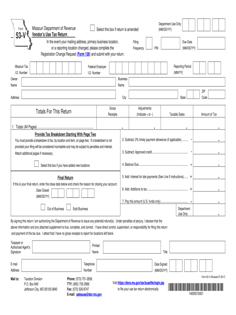  Missouri Form 53 V 2014