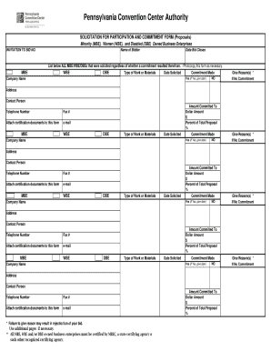 Soliciting Forms for Dbe