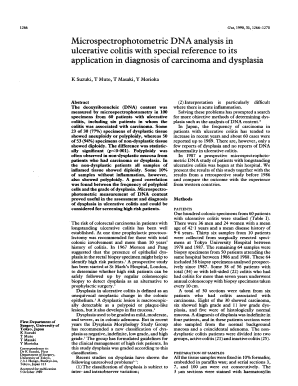 Microspectrophotometric DNA Analysis in Ulcerative Colitis with Special Ncbi Nlm Nih  Form