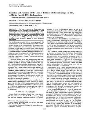 A Highly Specific DNA Endonuclease Pnas  Form