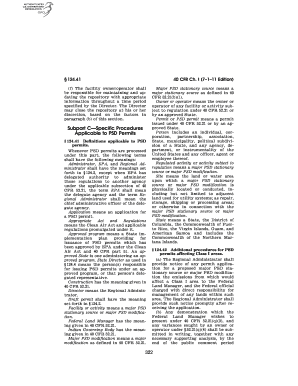 322 Subpart C Specific Procedures Applicable to PSD Permits Edocket Access Gpo  Form