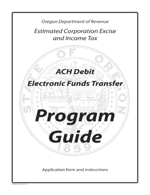 Oregon Ach Debit Authorization Form