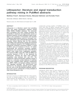 LitInspector Nucleic Acids Research Nar Oxfordjournals  Form