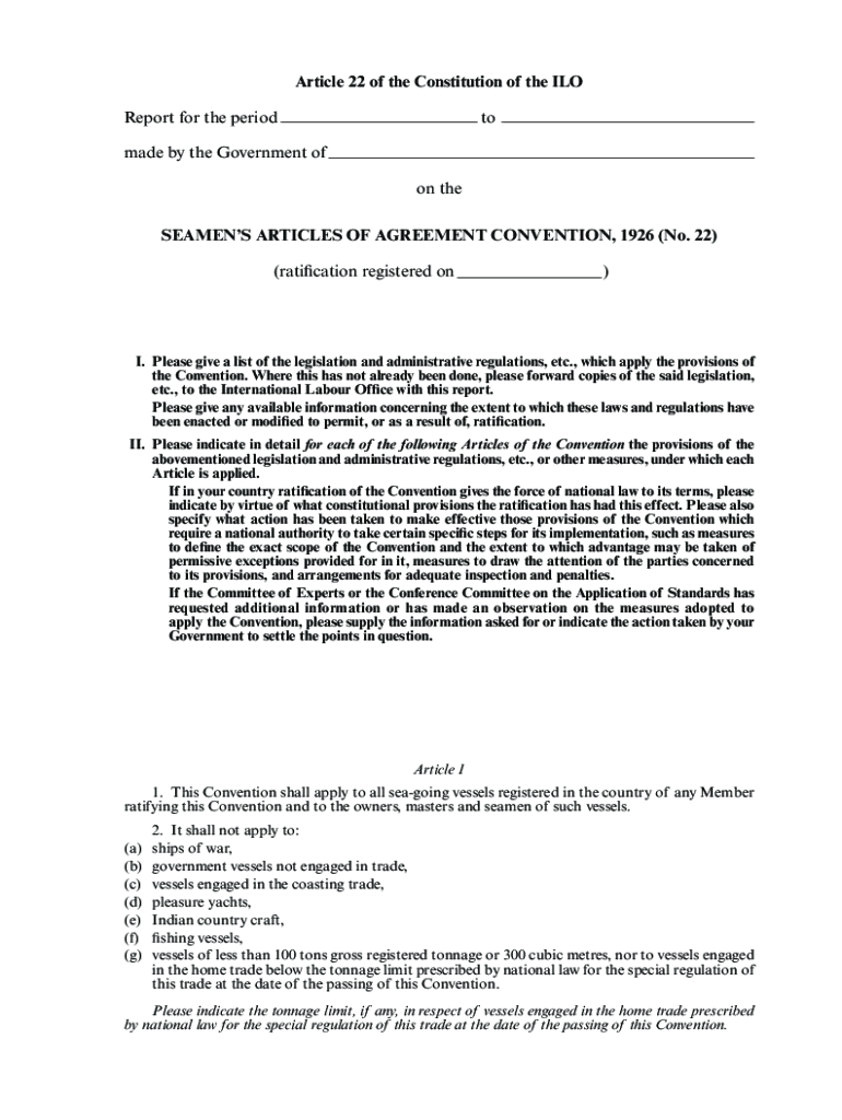 Article of Agreement Form
