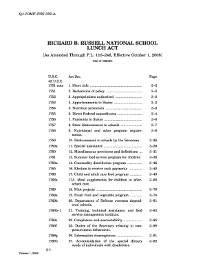 RUSSELL NATIONAL SCHOOL LUNCH ACT Rocklandsteps  Form