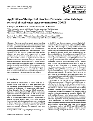 Application of the Spectral Structure Parameterization Technique Atmos Chem Phys  Form