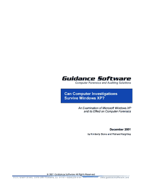 Can Computer Investigations Survive Windows XP?  Form