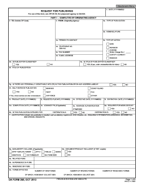 Da Form 260