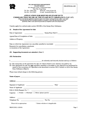 Stamp Duty Refund Form PDF
