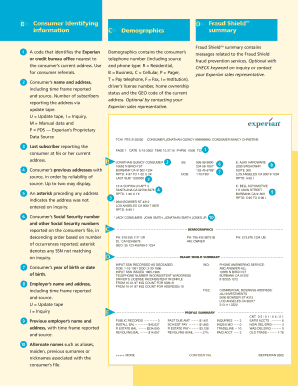 2253 Credit Profile Report PS Gold LIne Credit Services  Form