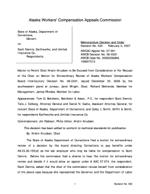 Decision No 032 Alaska Department of Labor and Workforce Labor Alaska  Form