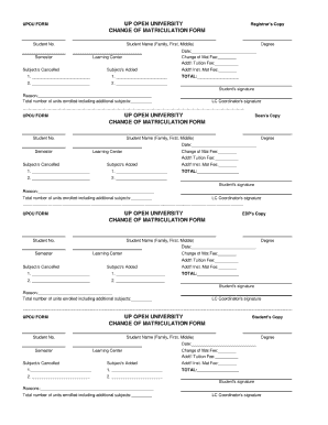 Upou Cancellation of Residency Form