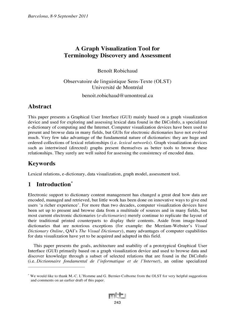 A Graph Visualization Tool for Terminology Discovery and Assessment Olst Ling Umontreal  Form