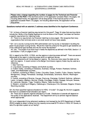 HEAL NY PHASE 12 New York State Department of Health  Form