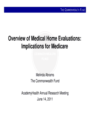 Research on Medical Homes and Its Application to Medicare Academyhealth  Form