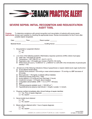  Sepsis Audit Tool 2009-2024