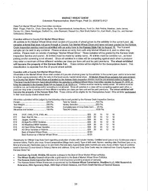 MARKET WHEAT SHOW Extension Kansas Wheat Commission Kansaswheat  Form