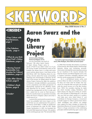 Aaron Swarz and the Open Library Project Pratt Institute Mysite Pratt  Form