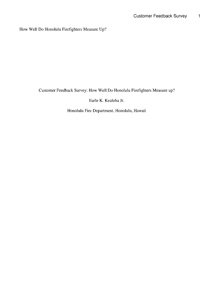 Customer Feedback Survey U S Fire Administration FEMA Usfa Fema  Form