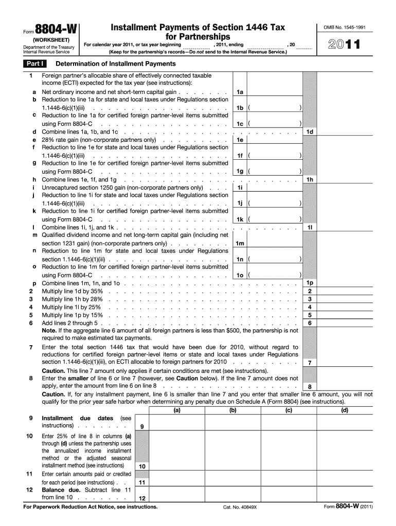 Form 8804 Fax Number