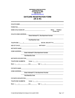 Printable Daycare Enrollment Forms - Fill Out and Sign Printable PDF  Template | signNow