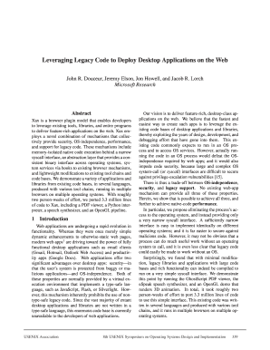 Leveraging Legacy Code to Deploy Desktop Applications on the Web Usenix  Form