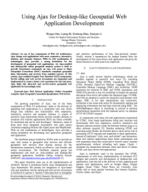 Using Ajax for Desktop Like Geospatial Web Application Development Geobrain Laits Gmu  Form