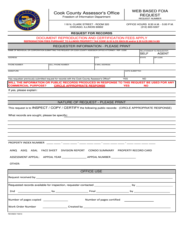  Cook County Sheriff Foia Request 2010-2024