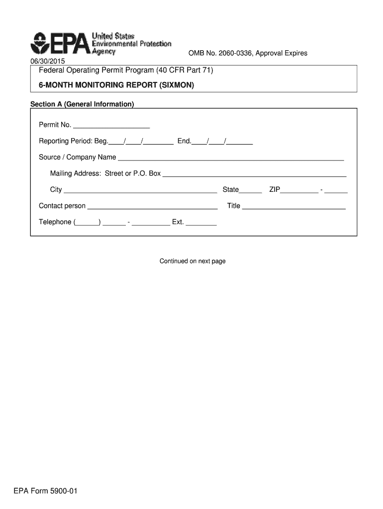 Epa Form 5900 01