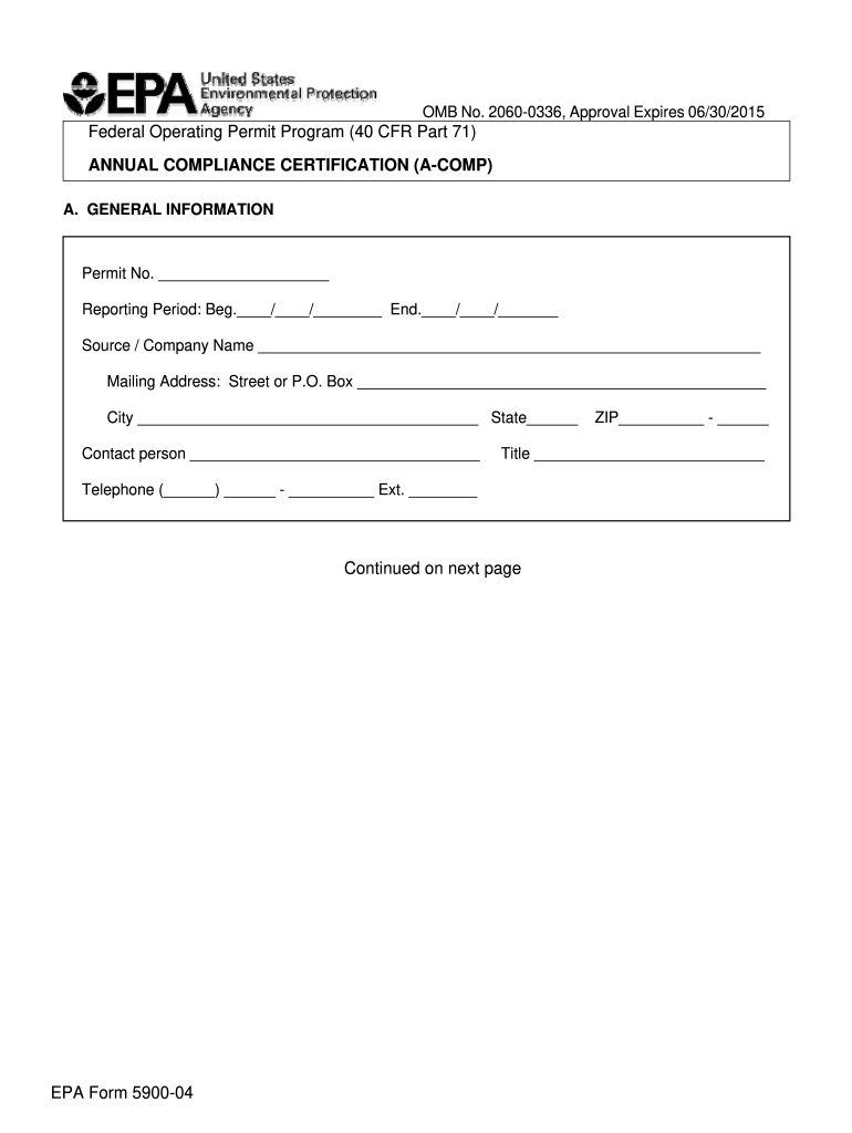 Epa Form 5900 04