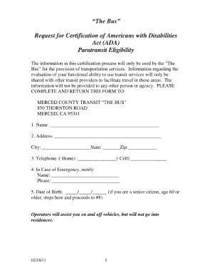 Paratransit Print Application Merced County  Form