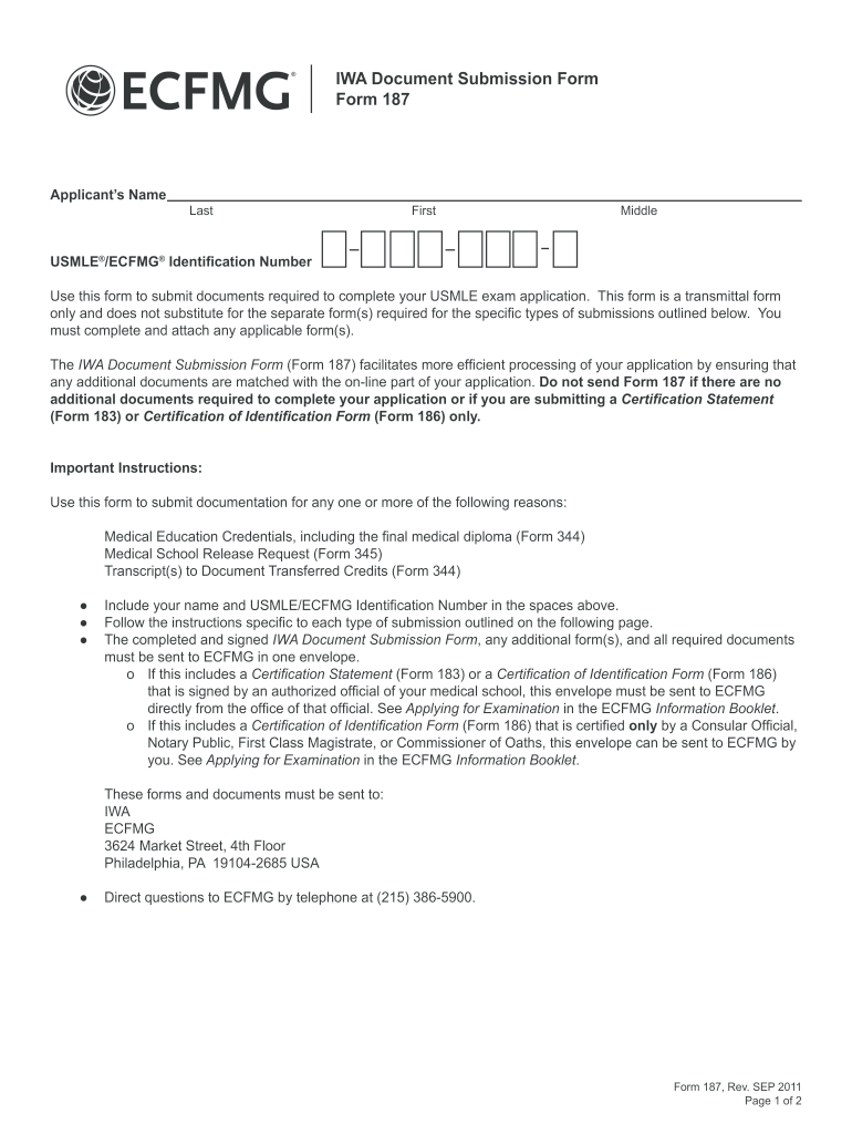  Form 187 2011-2024